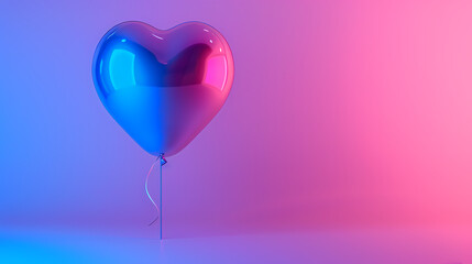 Heart shaped balloons, symbol of romantic love