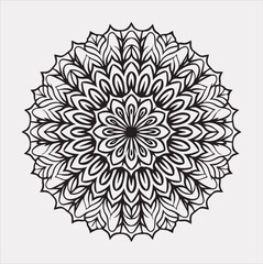 mandala silhouette vector on a white background