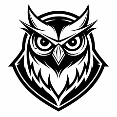 owl head icon vector