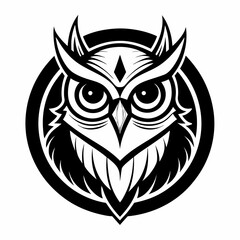 owl head icon vector