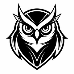 owl head icon vector