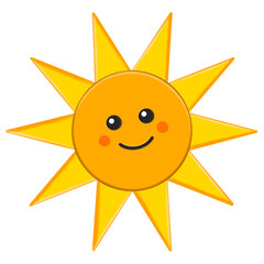 modern cute geometric seamless pattern with sun. Funny sunshine illustration. Smiling suns in square shapes.