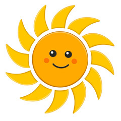 modern cute geometric seamless pattern with sun. Funny sunshine illustration. Smiling suns in square shapes.