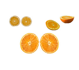 Orange slices png, Cut Orange Slice Isolated In White Transparent Background . Orange Slice For Juice Banner . Orange PNG. Front View 