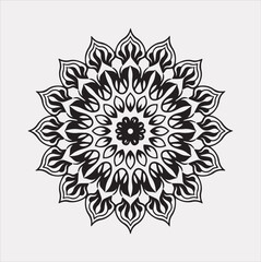 mandala silhouette vector on a white background