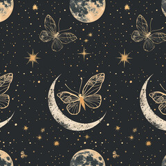 Butterflies and flowers and the sky