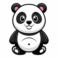 Naklejka premium panda icon vector 
