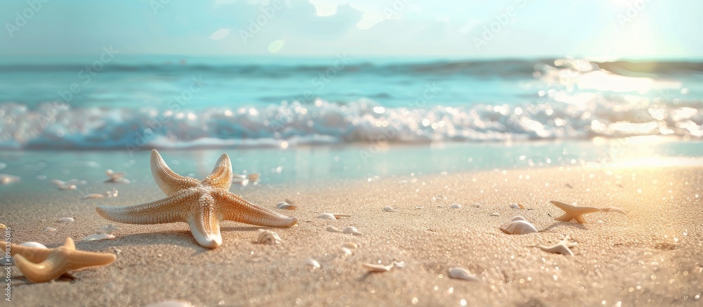 Aufkleber beach backdrop with copy space image