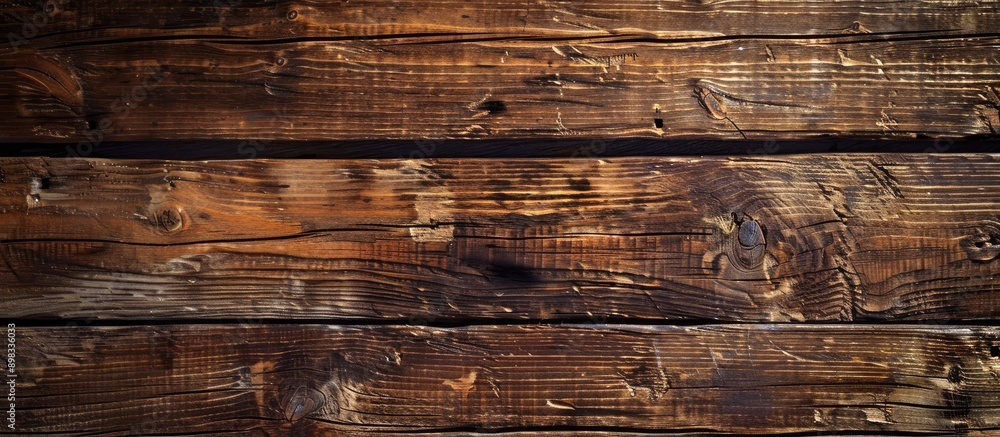Poster design with copy space featuring a textured brown wood background image