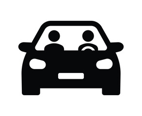 Carpool vector concept. Car sharing sign. Road trip vector illustration