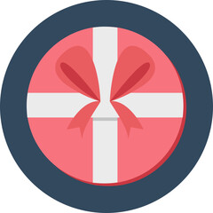 Gift Box vector icon in rounded style 