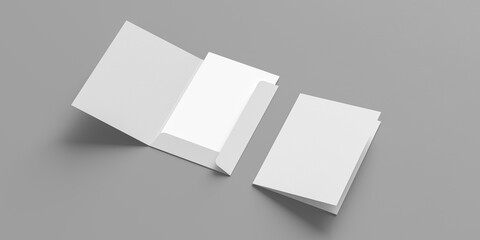 Draft folder mock up. Reinforced folder mock up isolated on white background. 3D illustration