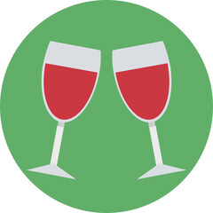 Toasting vector icon in rounded style 