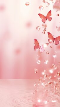 Pink butterflies outdoors blossom flower.