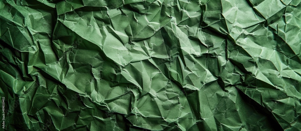 Leinwandbilder crumpled green paper with a textured background ideal for copy space image