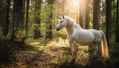 Unicorn in the woods