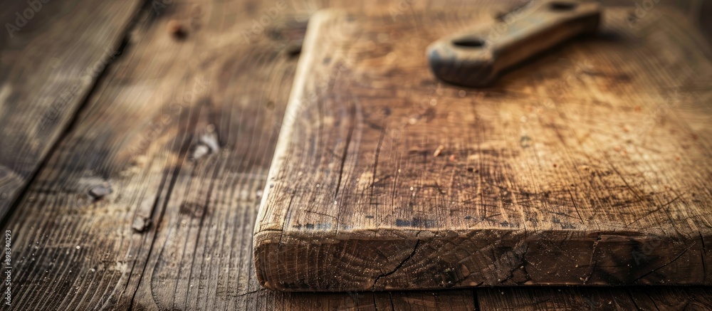 Aufkleber close up view of a wooden butcher s chopping block with a natural wood texture background ideal for 