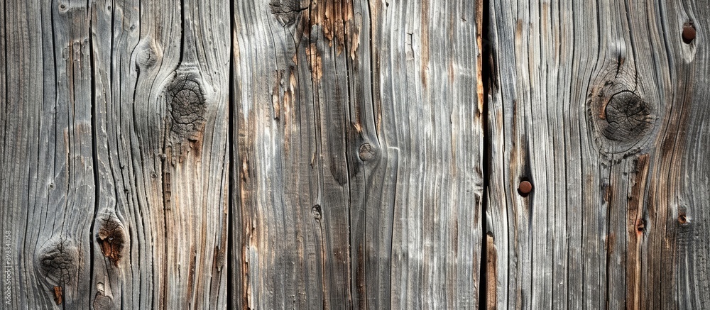 Poster Close up image of weathered wood displaying distinctive textures suitable for adding text with empty areas for overlays. Creative banner. Copyspace image