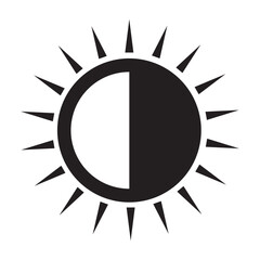 Adjust the contrast icon. Set of screen brightness control icons. Contrast settings icon. Contrast level icon.  vector illustration. EPS 10/AI