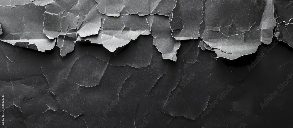 Poster black background showcasing torn or ripped pieces of paper with copy space image