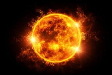 Obraz premium sun in fire