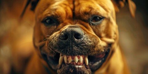 A close-up shot of a dog's open mouth, great for pet-related or educational content