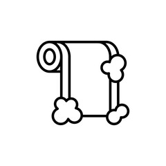 Carpet cleaning outline icons, minimalist vector illustration ,simple transparent graphic element .Isolated on white background