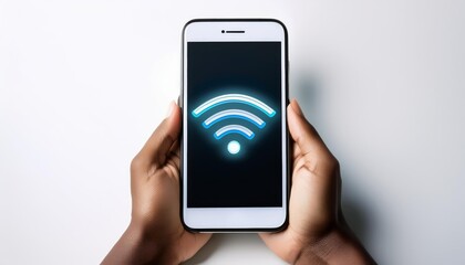 Wifi logo on a mobile phone