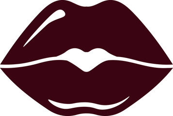 Beautiful lips. Female mouth icon. Vector illustration