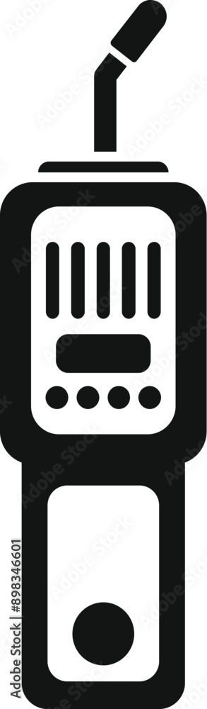 Aufkleber gas detector device icon for methane and carbon monoxide detection on white background