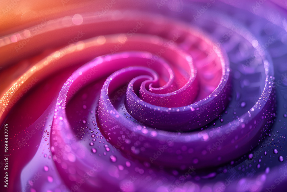 Aufkleber stylish 3d visualization of vibrant circular patterns, creating a sense of flow and harmony in digit