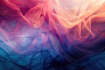 Layers of translucent color creating a sense of depth, Colorful fabric with rainbow pattern, perfect for adding a pop of color to any room or outfit, AI generated