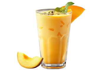 Delicious Mango Lassi Isolated On Transparent Background