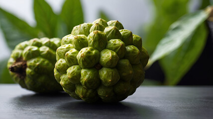 Fototapeta premium Photo of ripe noni fruit isolated photo, fresh organic noni fruits
