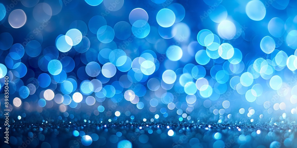 Aufkleber abstact blue bokeh light background ai generative
