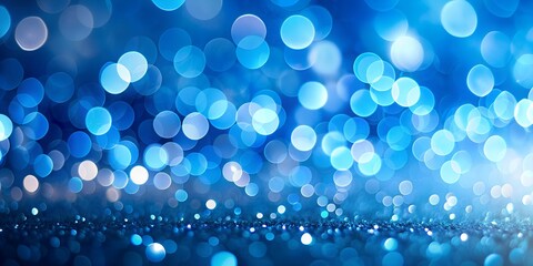 abstact blue bokeh light background AI Generative