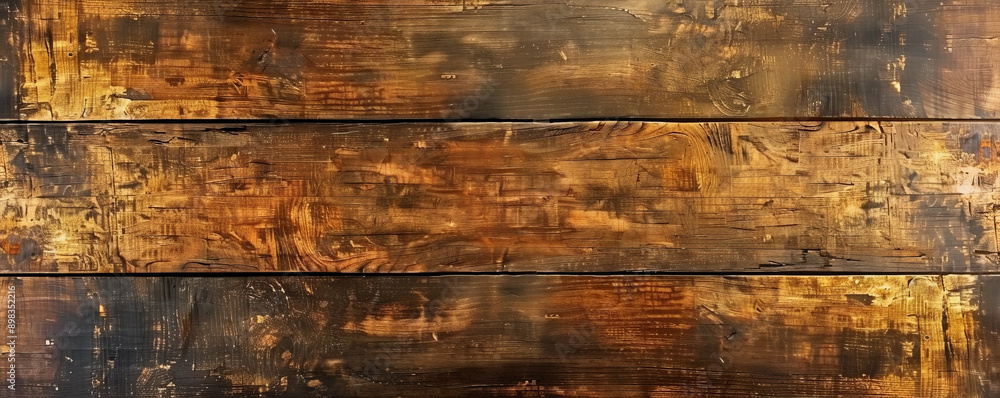Wall mural rustic copper wooden floors used horizontally, creating a warm and inviting backdrop for website or 