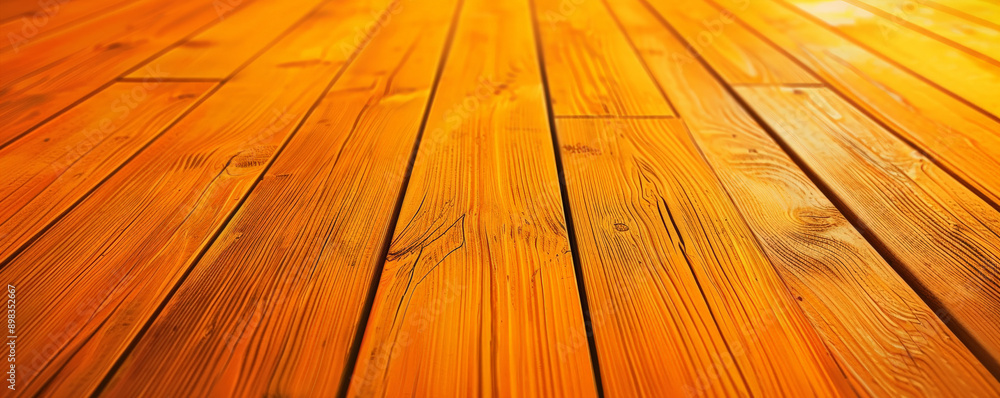 Wall mural warm orange wooden floors used horizontally, creating a cheerful and inviting backdrop for website o