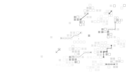 Vector white abstract technology communication data background.