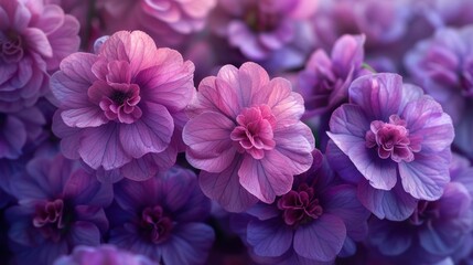 Fototapeta premium Delicate Purple Flowers in Bloom