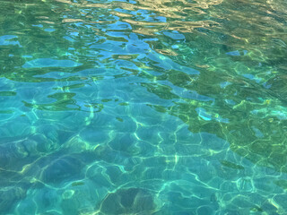 Blue turquoise sea crystal clear water 