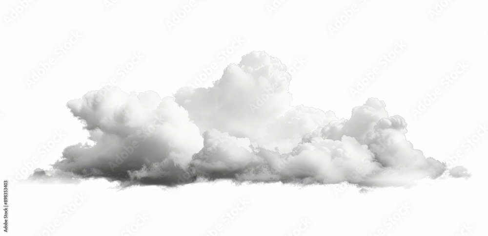 Poster an image of a white soft cumulus cloudscape with 3d rendering and special effects png