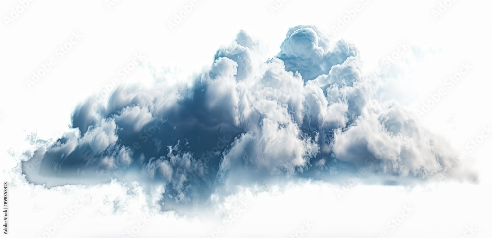 Poster fog clouds cut out in 3d rendering png file