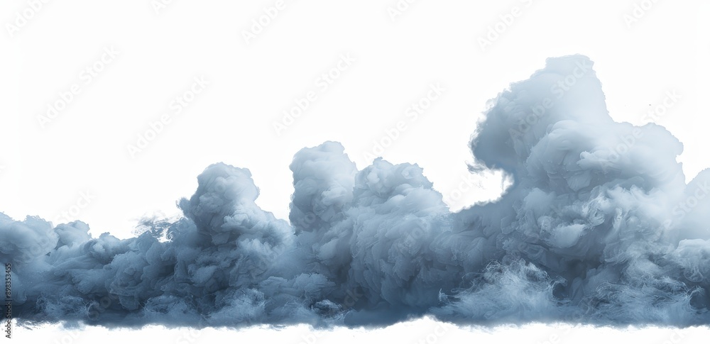 Poster cut out clouds and fog shapes for 3d rendering