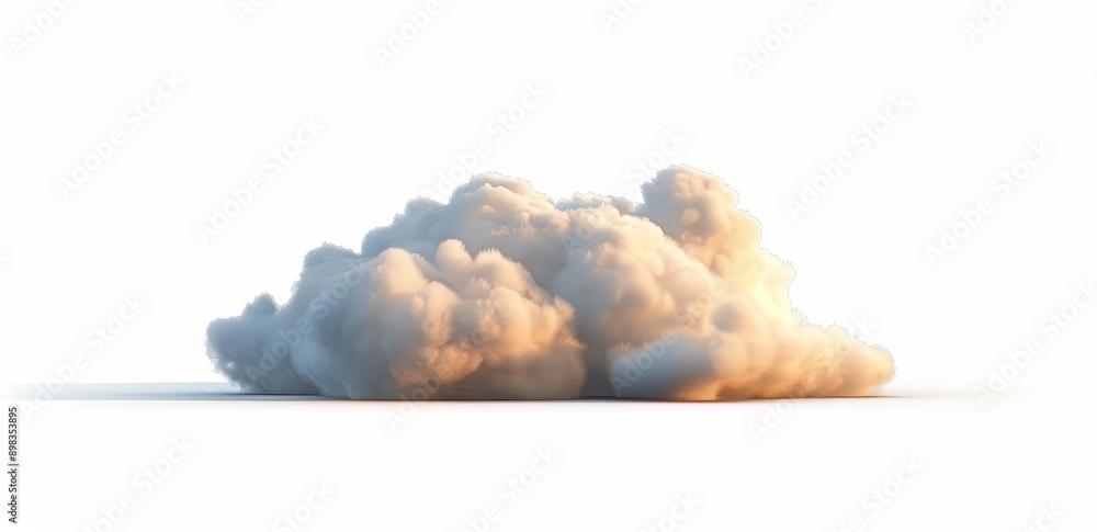 Poster clouds with special effect 3d rendering cutout background png