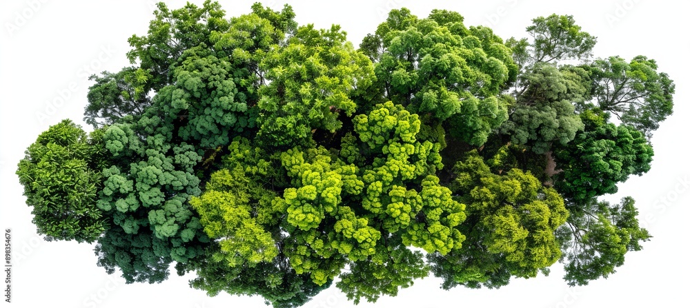 Poster the jungle lush trees are rendered in transparent 3d using pngs