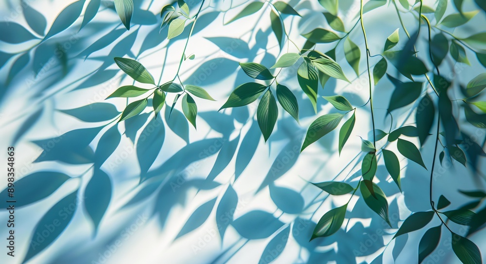 Poster sunshadow sunshade on transparent background for tree branches with 3d rendering