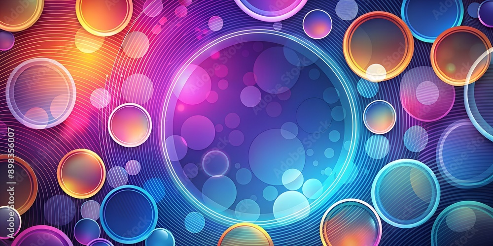 Aufkleber abstract background with circles generative by ai