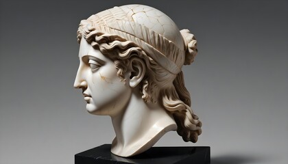 Marble head of Athena 