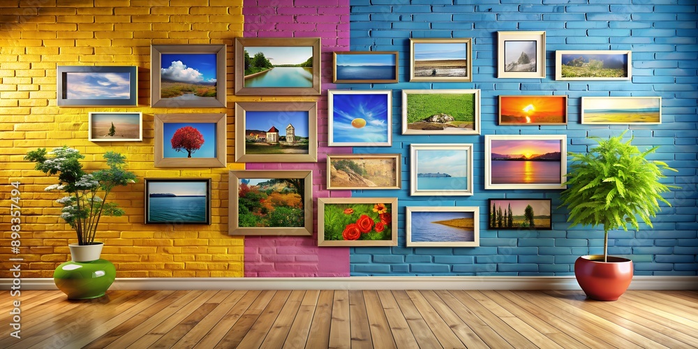 Poster a picture on a wall informative vibrant engaging generative by ai